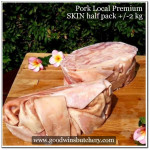 Pork SKIN for crackling frozen Local Premium +/- 5kg (price/kg PREORDER 5-7 days notice